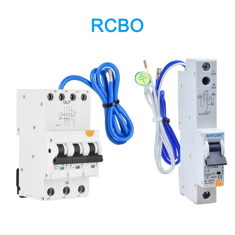 6KA 3P+N Lekkasie -stroombreker A (AC) Type RCBO met kabel